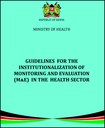 Cover - Guidelines for the Institutionalization of Monitoring and Evaluation (M&E) in the Health Sector