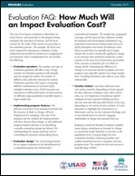 Evaluation FAQ: How Much Will an Impact Evaluation Cost?