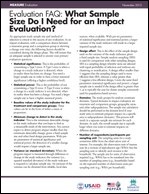 Evaluation FAQ: What Sample Size Do I Need for an Impact Evaluation?