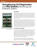 Strengthening Civil Registration and Vital Statistics Monitoring and Evaluation Systems