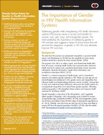 The Importance of Gender in HIV Health Information Systems