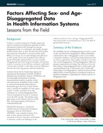 Factors Affecting Sex- and Age-Disaggregated Data in Health Information Systems – Lessons from the Field