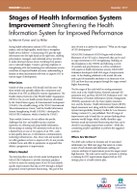 Stages of Health Information System Improvement: Strengthening the Health Information System for Improved Performance