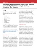 Evaluation of the Partnership for HIV-Free Survival Four-Country Overview: Kenya, Lesotho, Tanzania, and Uganda