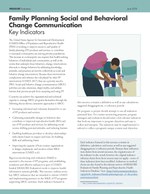 Family Planning Social and Behavioral Change Communication: Key Indicators