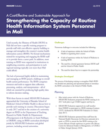 A Cost-Effective and Sustainable Approach for Strengthening the Capacity of Routine Health Information System Personnel in Mali