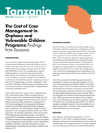 The Cost of Case Management in Orphans and Vulnerable Children Programs: Findings from Tanzania