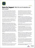 Data for Impact: What's the cost of evaluations and other surveys?