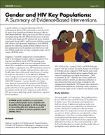 Gender and HIV Key Populations: A Summary of Evidence-Based Interventions