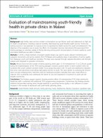 Evaluation of mainstreaming youth-friendly health in private clinics in Malawi