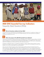 MER OVC Essential Survey Indicators – Frequently Asked Questions (FAQs)