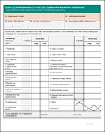 PLACE Form 1-1: Interviewer Tally Sheet for Community Informant Interviews
