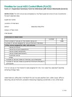 PLACE Form 2-1: Supervisor Summary Form for Interviews with Venue Informants