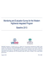 Monitoring and Evaluation Survey for the Western Highlands Integrated Program, Baseline 2013