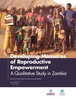 Developing Measures of Reproductive Empowerment – A Qualitative Study in Zambia