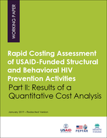 Rapid Costing Assessment of USAID-Funded Structural and Behavioral HIV Prevention Activities Part II: Results of a Quantitative Cost Analysis