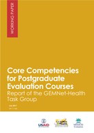Core Competencies for Postgraduate Evaluation Courses: Report of the GEMNet-Health Task Group