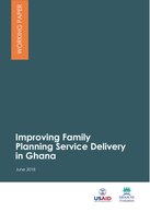Improving Family Planning Service Delivery in Ghana